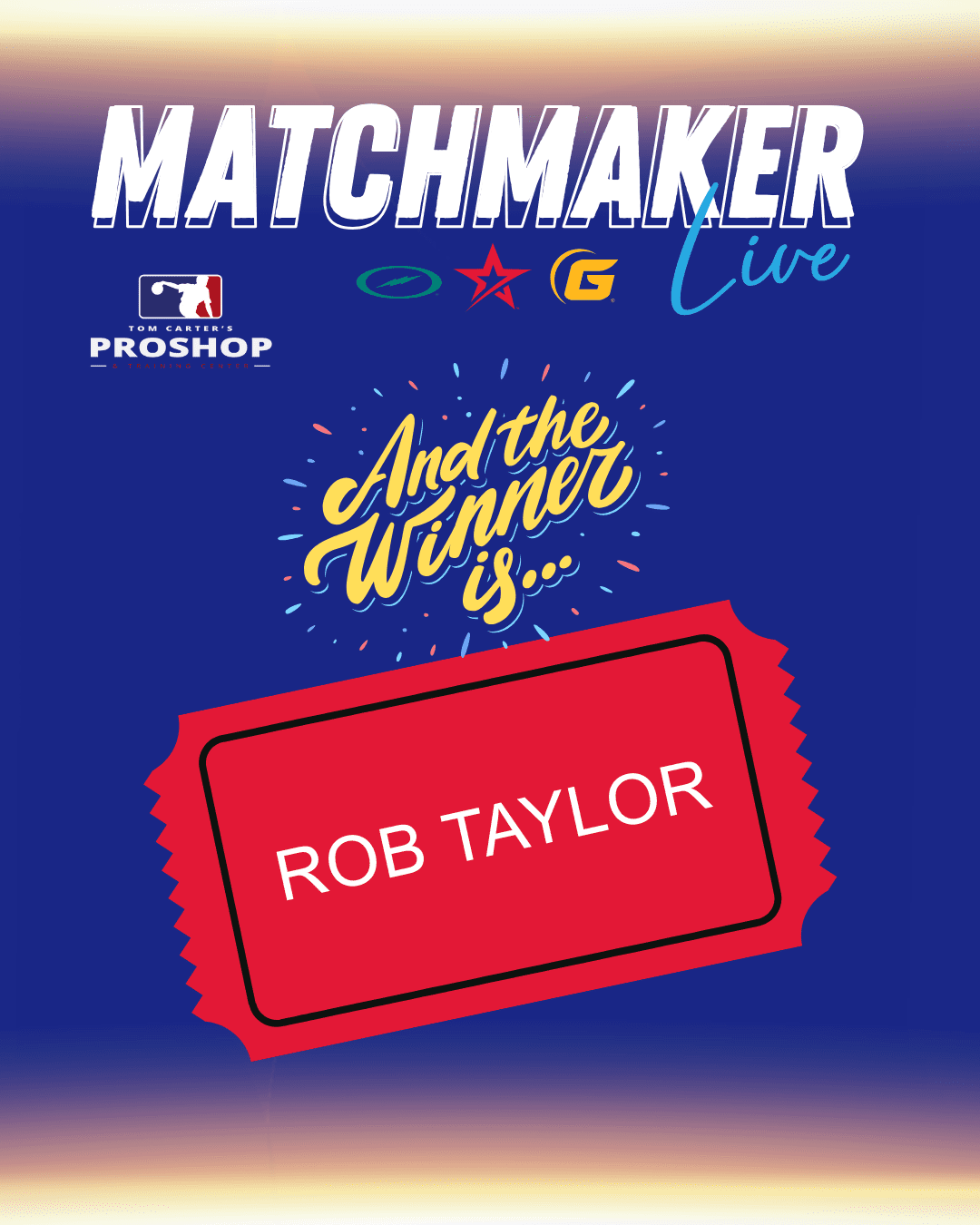 Rob Taylor raffle winner